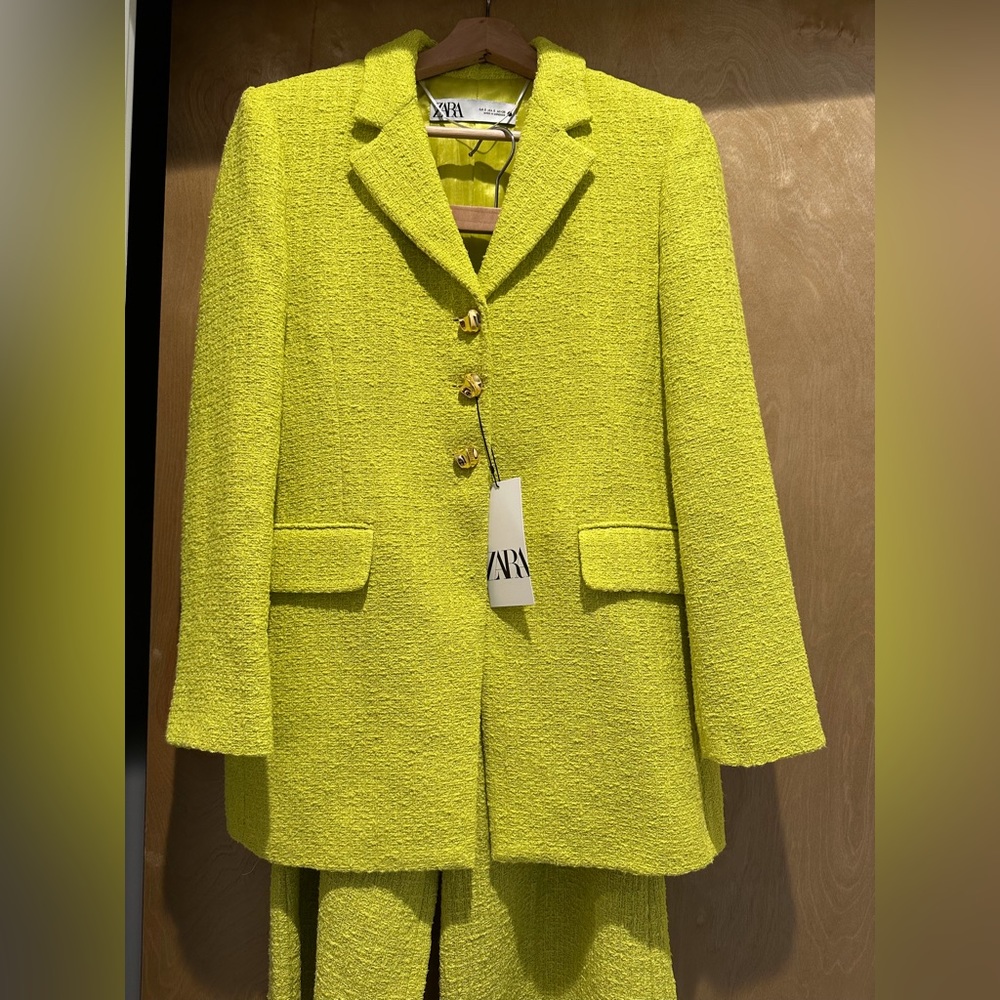 Zara Tweed Pants Blazer Set